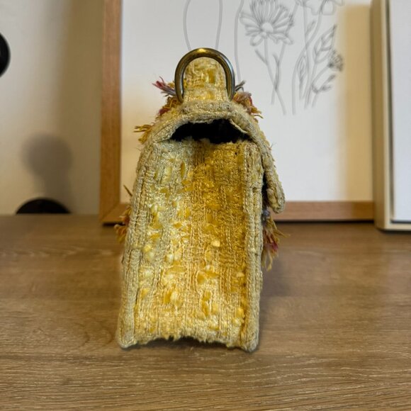 Kooreloo Yellow Petite Tweed Crossbody Bag - Picture 9 of 13